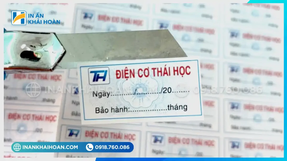 Thông tin trên tem bảo hành