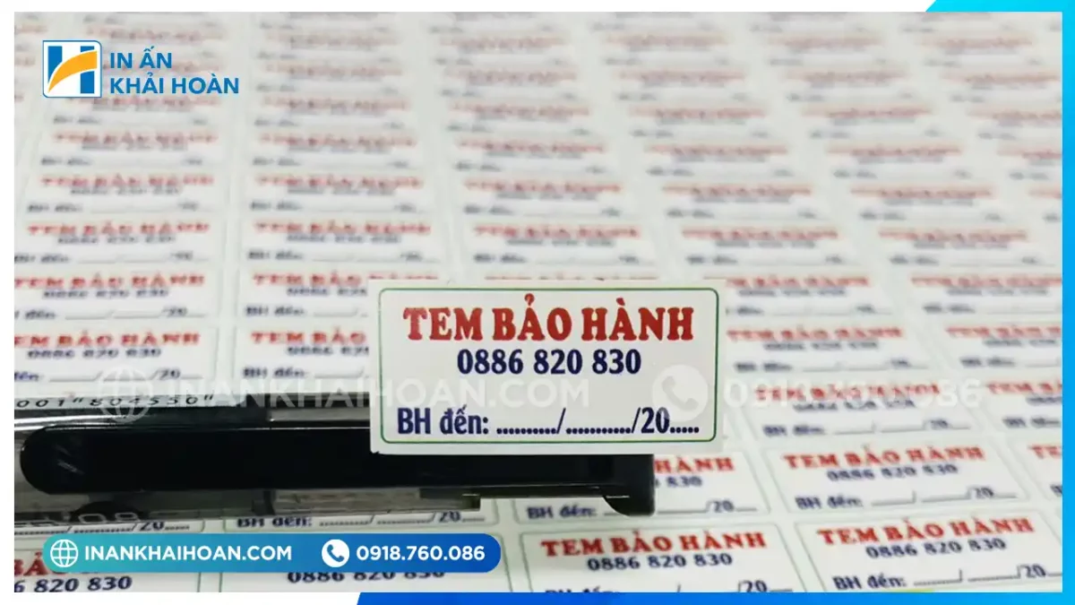 Mẫu tem vỡ bảo hành đơn giản